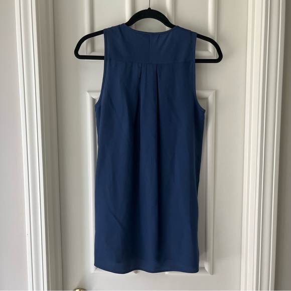 Vince Blue Silk Zippered Tank Top - Picture 5 of 8